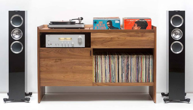 Vinyl and audio storage units by Symbol