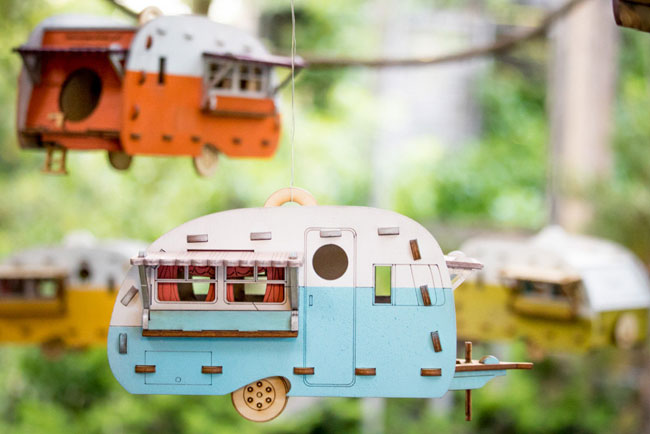 Vintage caravan birdhouses by One Man One Garage