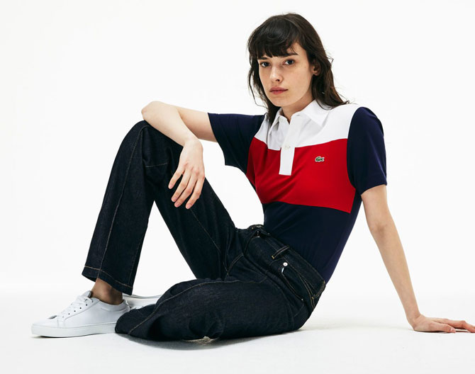 Limited edition 1970s Lacoste interlock polo shirt