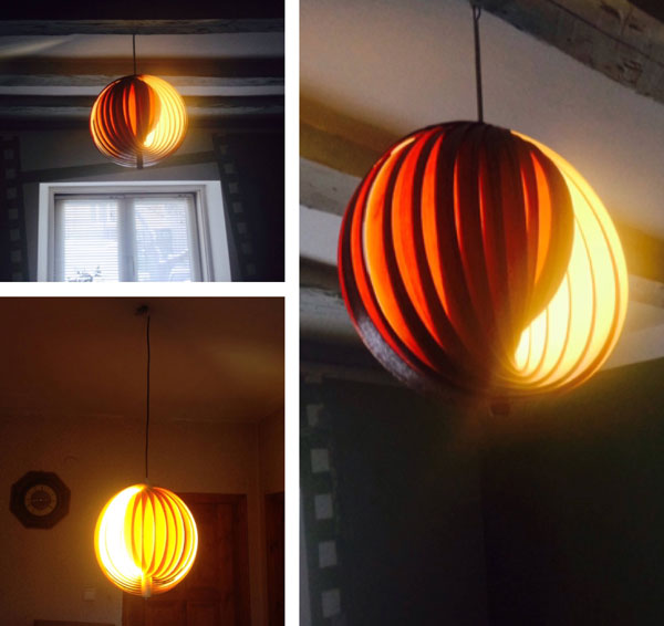 Retro Verner Panton-inspired light fitting by Ili Max