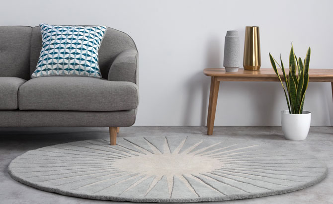 Retro Vaserely rug by Niki Jones for Made