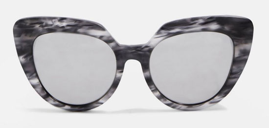 Handmade retro kitten frame sunglasses at Topshop