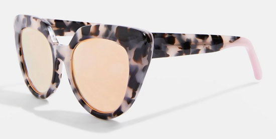 Handmade retro kitten frame sunglasses at Topshop