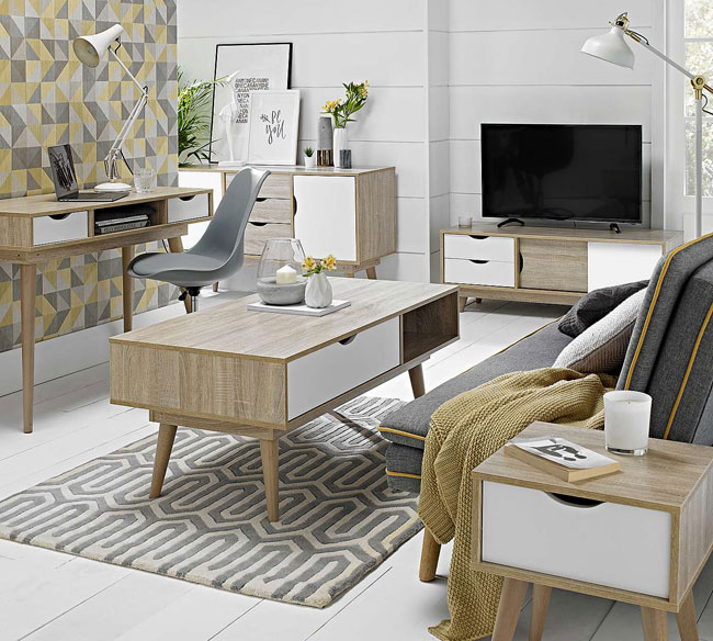 Scandi white coffee table at Dunelm