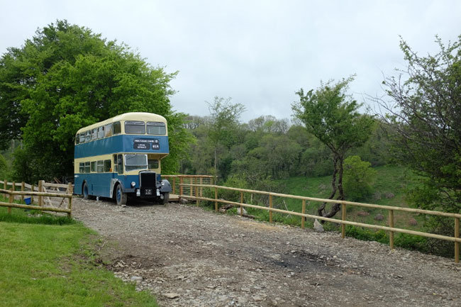 Holiday on a 1960s double decker bus in Wales