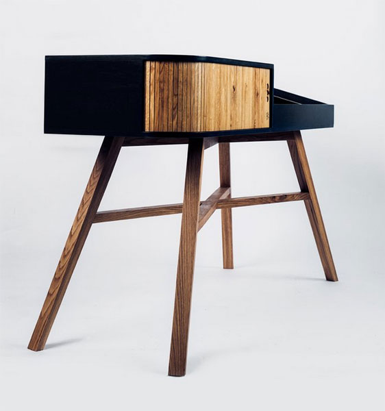 Midcentury Vinyl Table by HRDL