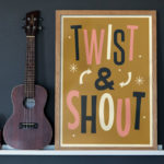 Telegramme 1950s-style Retro Type screenprints