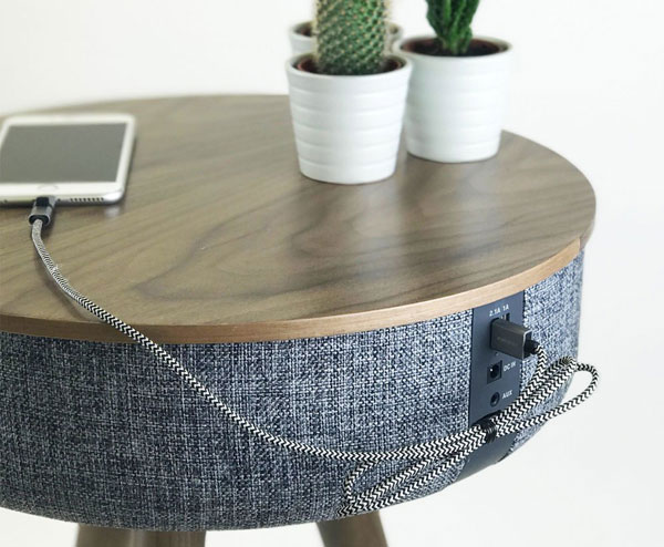 Tabblue - the midcentury speaker table by Steepletone