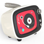 QTV retro wireless speaker with clock and alarm