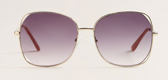 1970s-style oversized sunglasses at Mango