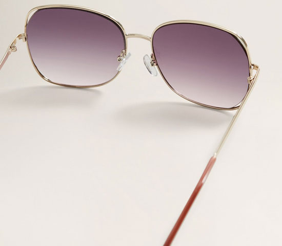 1970s-style oversized sunglasses at Mango