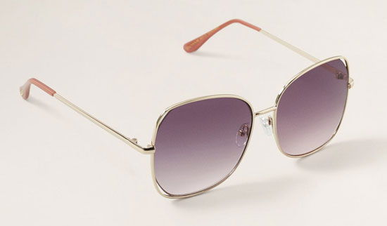 1970s-style oversized sunglasses at Mango