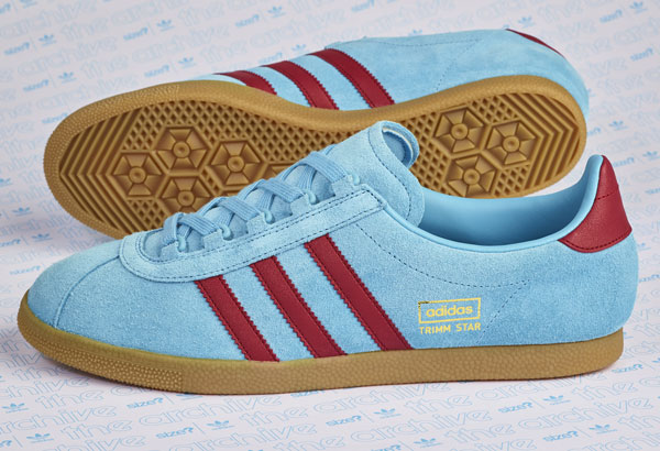 adidas claret and blue gazelles