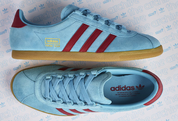 Claret and blue adidas trainers on sale