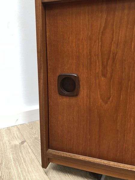 1960s teak record storage cabinet on eBay