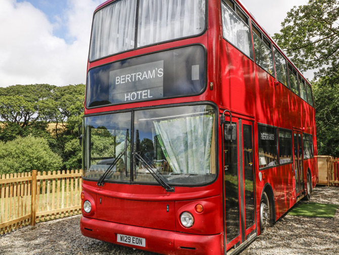 Holiday in a retro Routemaster bus in Devon