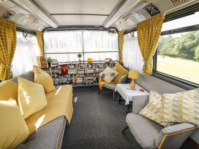 Holiday in a retro Routemaster bus in Devon