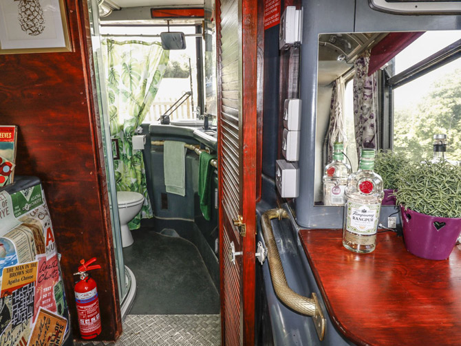 Holiday in a retro Routemaster bus in Devon