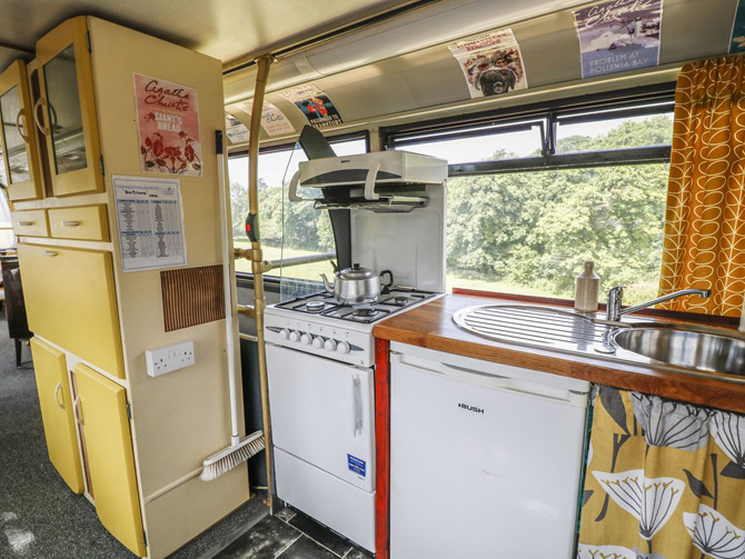 Holiday in a retro Routemaster bus in Devon