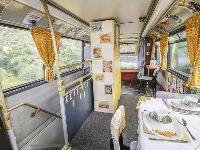 Holiday in a retro Routemaster bus in Devon