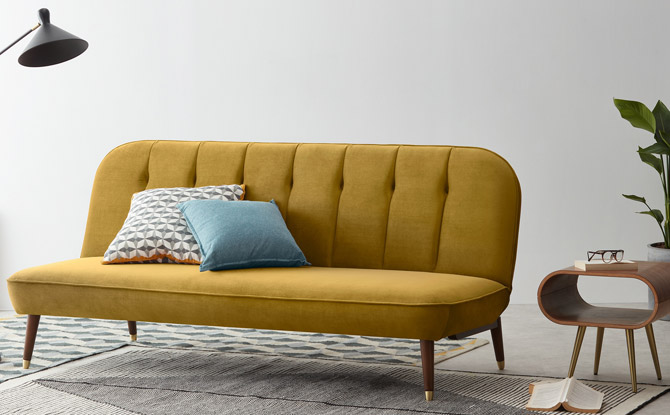 Margot vintage-style sofa bed at Made