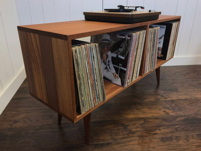 Midcentury vinyl storage units by Scott Cassin