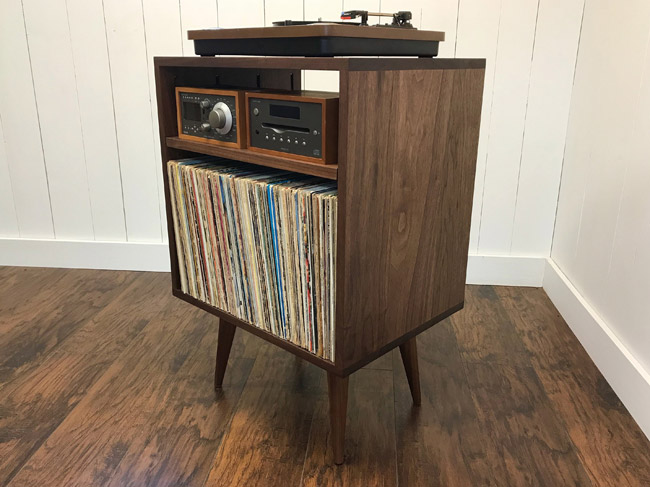 Midcentury vinyl storage units by Scott Cassin