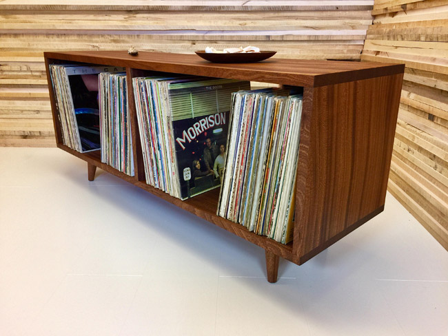 Midcentury vinyl storage units by Scott Cassin