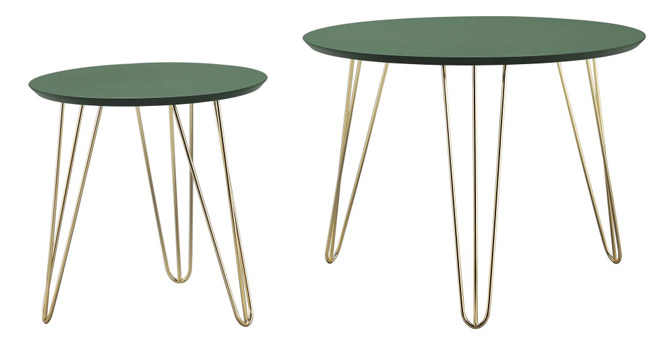 Retro midcentury table sets by Present Time