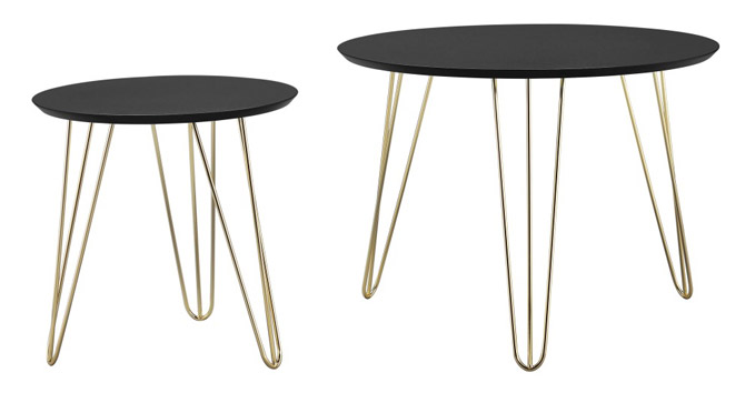 Retro midcentury table sets by Present Time