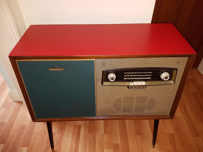 1960s Bush Radiogram on Dansette legs on eBay