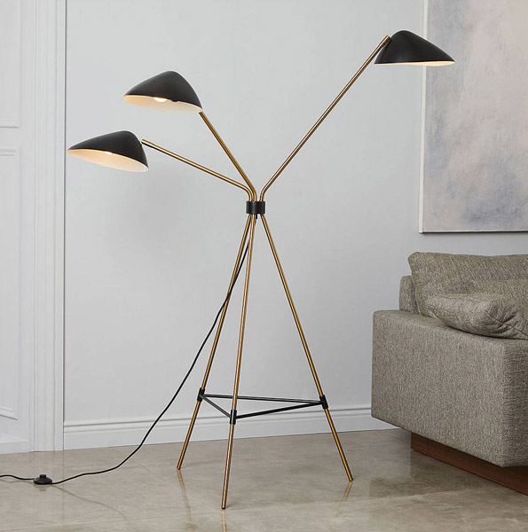 Mid-Century Curvilinear Floor Lamp by West Elm