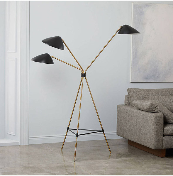 Mid-Century Curvilinear Floor Lamp by West Elm