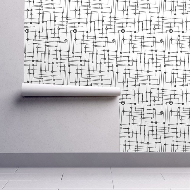 Authentic midcentury modern wallpaper range by Spoonflower