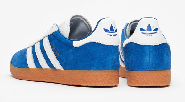 Adidas Gazelle trainers go old school in blue and red