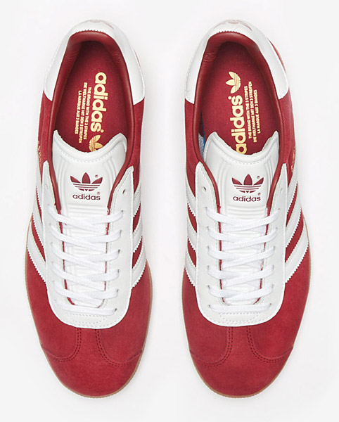 Adidas Gazelle trainers go old school in blue and red