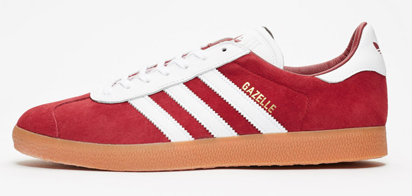 Adidas Gazelle trainers go old school in blue and red