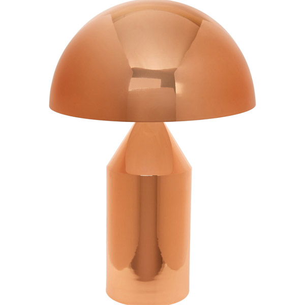 Budget retro: 1970s-style copper mushroom table lamp at TK Maxx