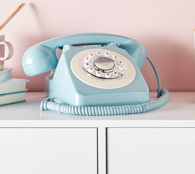 Budget vintage-style Reka home telephones at Aldi