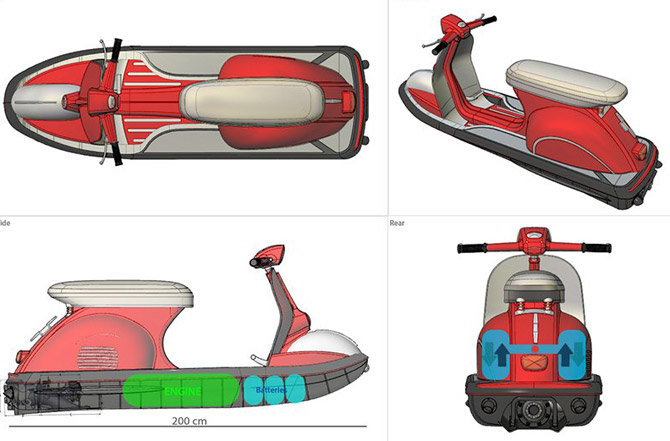 Classic Vespa Jetski by Pierpaolo Lazzarini