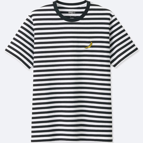 Pop art clothing: Andy Warhol striped t-shirt at Uniqlo