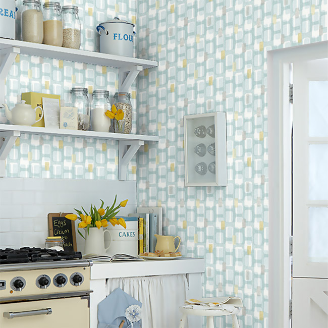 1950s-style Retro Block wallpaper by Arthouse