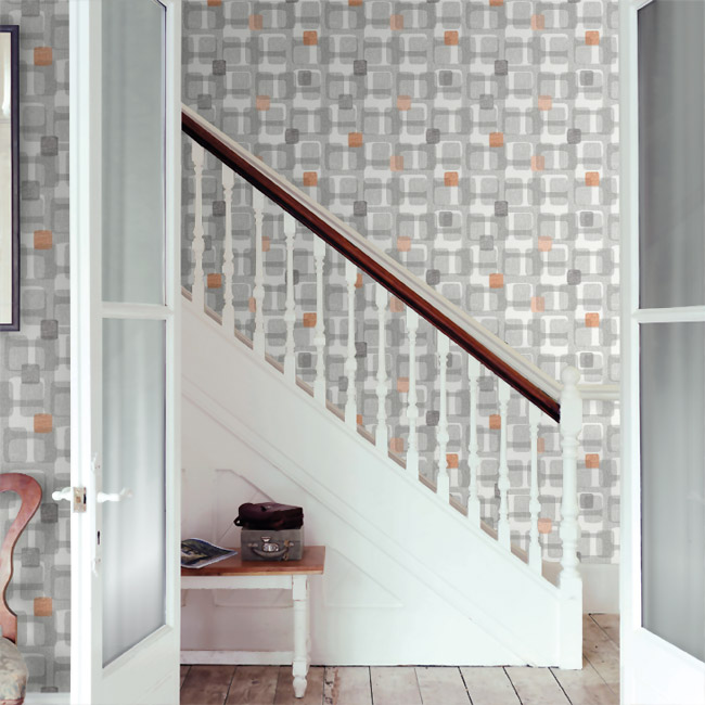 1950s-style Retro Block wallpaper by Arthouse