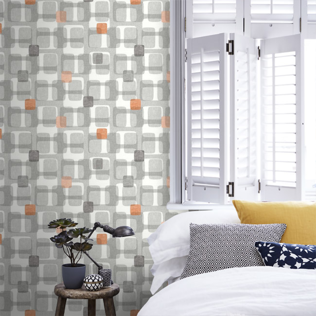 1950s-style Retro Block wallpaper by Arthouse