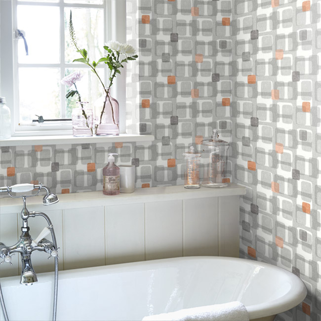 1950s-style Retro Block wallpaper by Arthouse