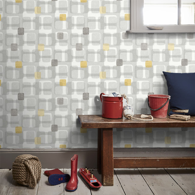 1950s-style Retro Block wallpaper by Arthouse