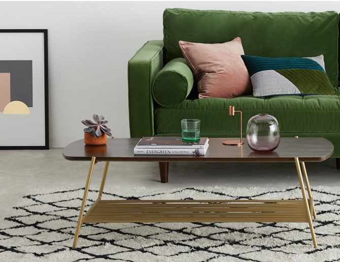 Bortolin 1950s-style coffee table at Made