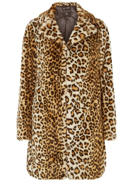 Leopard Print Faux Fur Coat at Dorothy Perkins
