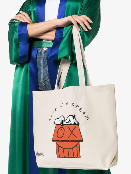 Retro Snoopy tote bags by Pintail at Browns