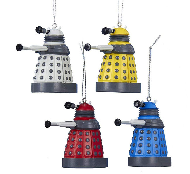 Retro Doctor Who Christmas decorations by Kurt Adler